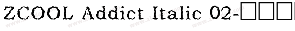 ZCOOL Addict Italic 02字体转换